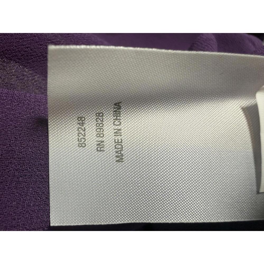 NWT G by Giuliana Women's Black Label Chiffon Poncho Velour Trim Purple Size XS - Picture 6 of 8